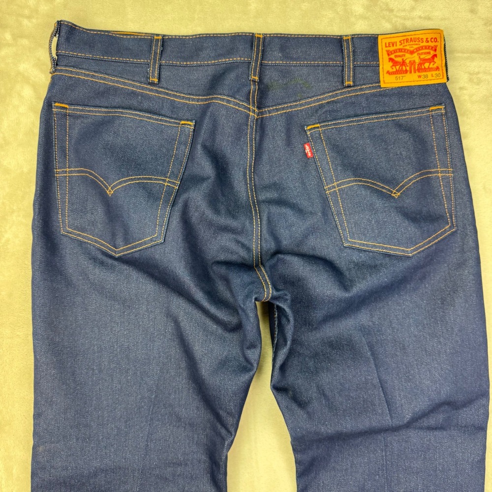 Levi's 517 Bootcut Jeans Mens 38x30 Rigid Dark Wash 100% Cotton Non Stretch 2024